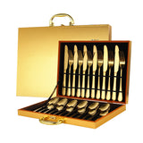 24-Piece Stainless Steel Flatware Set – Modern Silverware Set