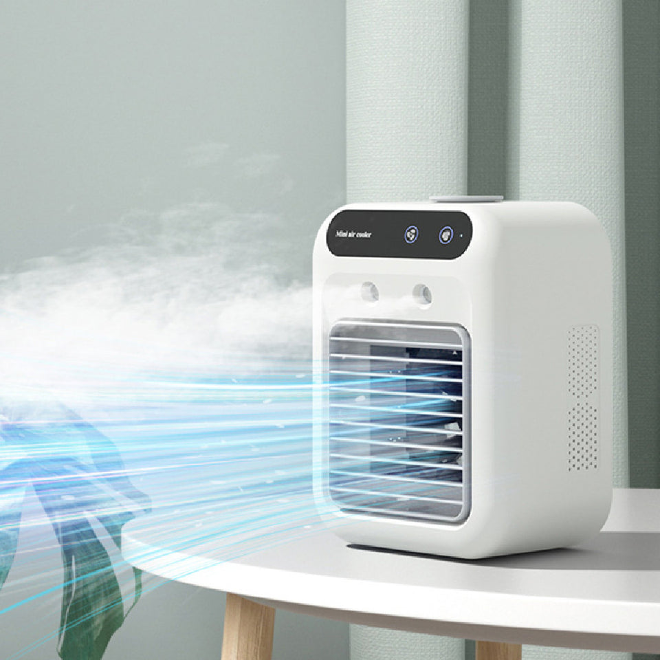 Portable Air Cooler Fan with Water & Ice – USB Mini AC Unit