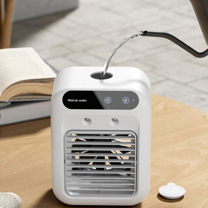 Portable Air Cooler Fan with Water & Ice – USB Mini AC Unit
